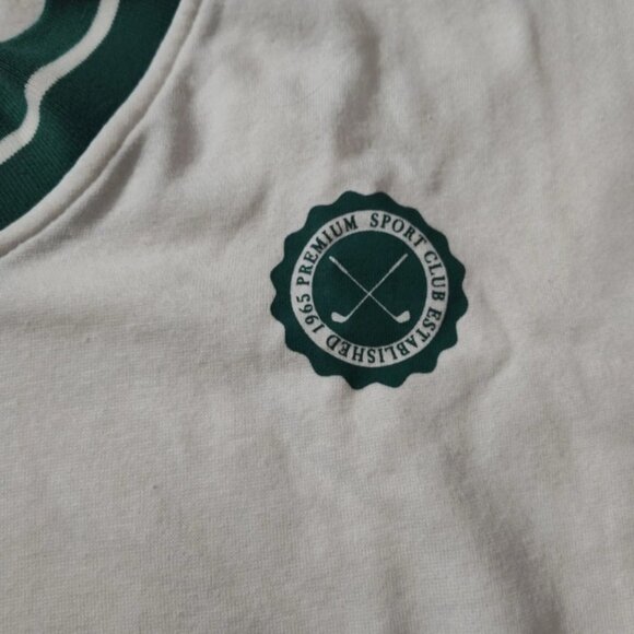 Five Below V-Neck Varsity Sweatshirt Size Large - Cream - Picture 6 of 9